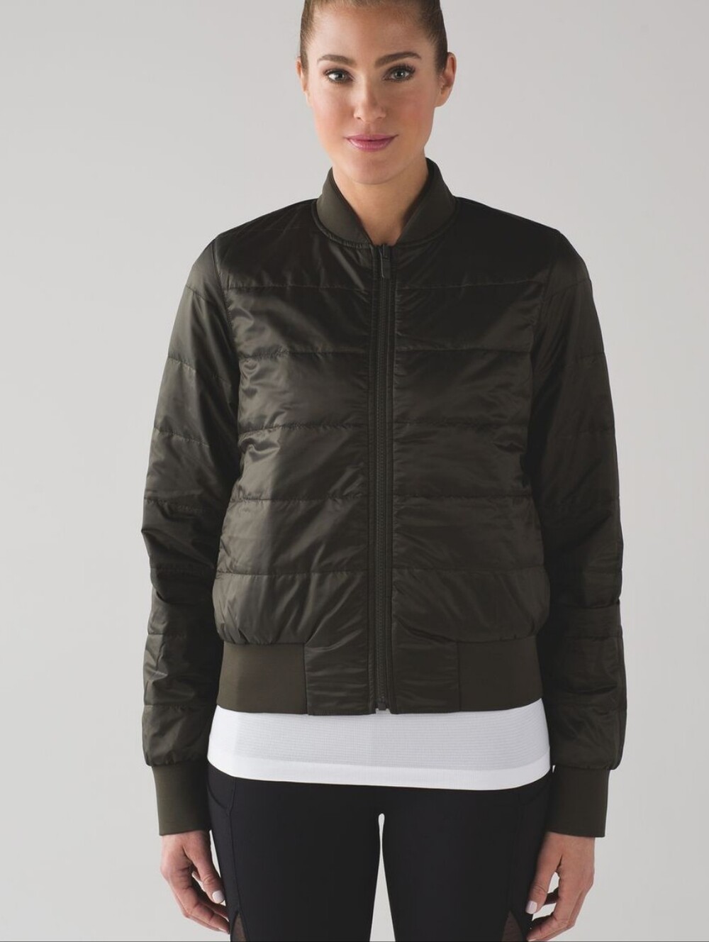 🍋Lululemon Non-Stop Bomber (Reversible) Dark Olive - Size 12